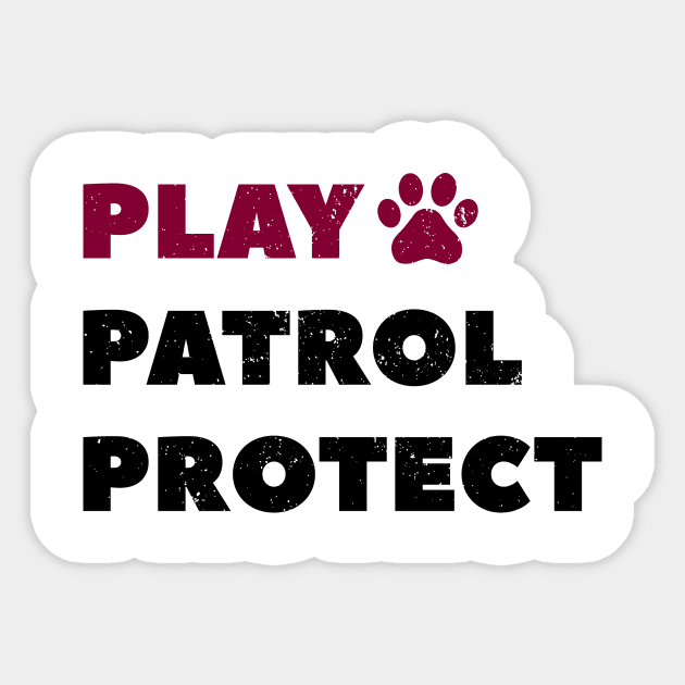 Play Patrol Protect Good Boye Sticker by notami